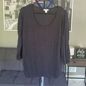 Old Navy Gray Tie Front Sweater size L